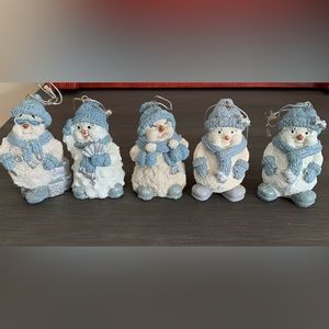 SnowBuddies ornaments. Set of 5